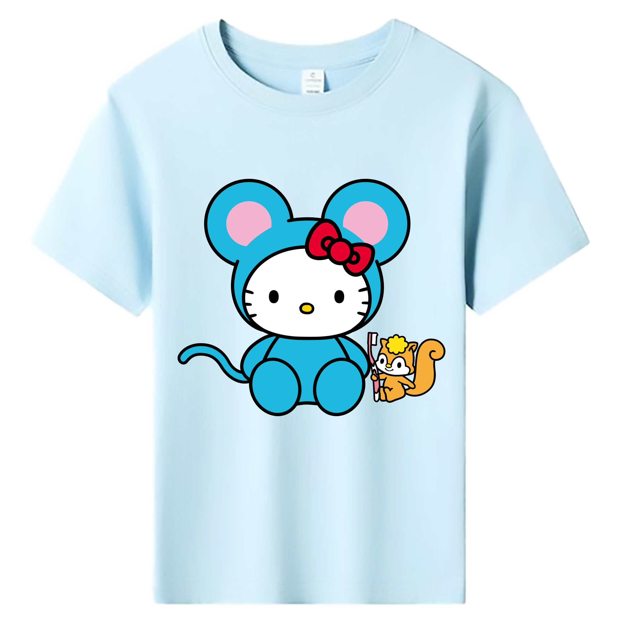 （画像用） Hello Kitty ハローキティ 綿100％キッズTシャツ（フロントプリント）